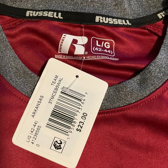 Two Arkansas Razorbacks shirts (M & L) both NWT, excellent condition - Picture 5 of 7